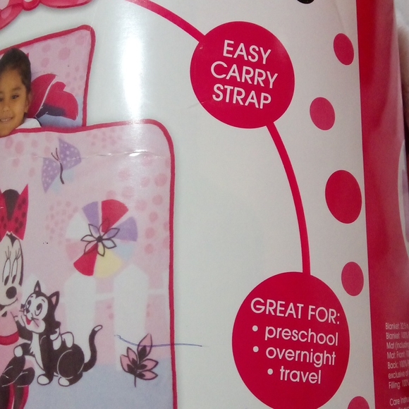 Disney Minnie Mouse Toddler Rolled Nap Mat, Sweet as Minnie NEW - Picture 3 of 10